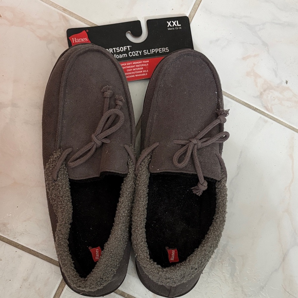 Hanes Men's Dark Gray Slip-On Loafers